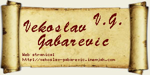 Vekoslav Gabarević vizit kartica